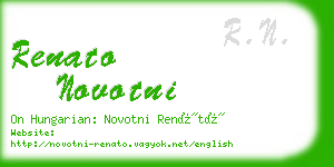 renato novotni business card